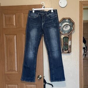 Cowgirl Tuff Dark Blue Flare Jeans